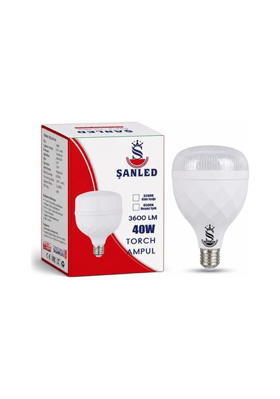 40w Kristal Tasarruflu E27 Beyaz Işık Torch Led Ampul 6 Adet 6 Adet