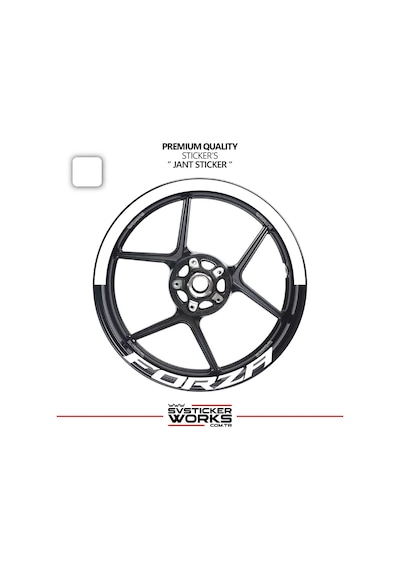 Honda Forza 250 Jant Şeridi Yarım Jant Kaplama & Forza 250 Yazı Sticker Seti 64486076