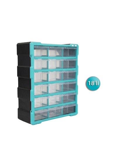 Eurostar Kkd5118 Dikey Monoblok Organizer Çekmece Seti 18'li