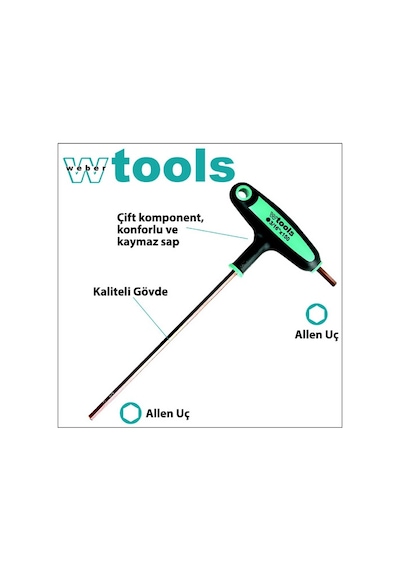 Weber Tools T Saplı Allen Tornavida 80 x 200 MM