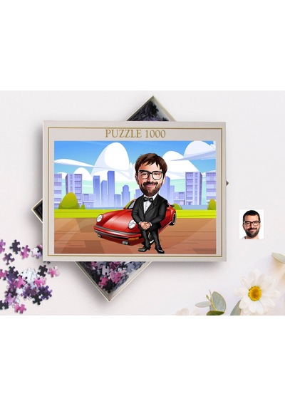 Bk Gift Kişiye Özel Baba Tasarımlı 1000 Parça Profesyonel Puzzle-9, 1000 Puzzle, Arkadaşa Hediye
