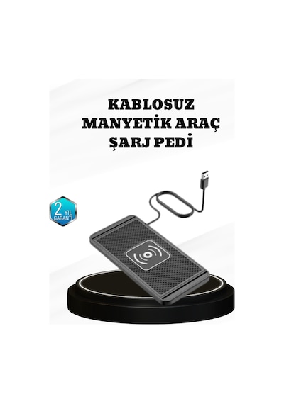 15w Manyetik Kablosuz Şarj Pedi Araç Masa Kullanımına Uygun Qi Şarj