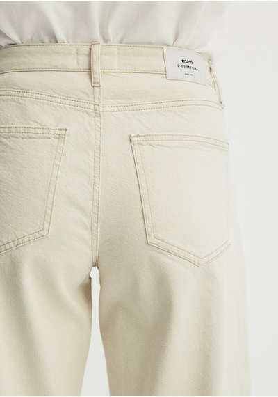Mavi - Leila Premium Blue Krem Jean Pantolon 1010600-87058 Ekru