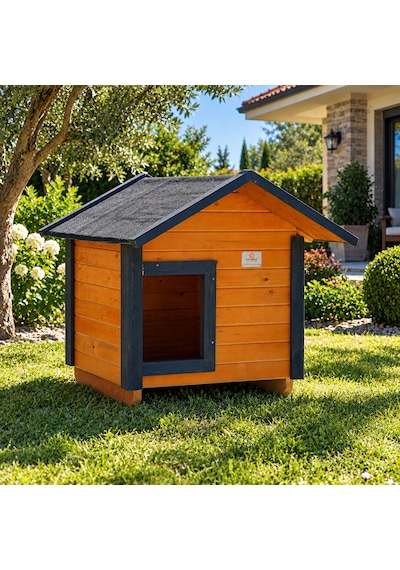 Küçük Irk Ahşap Köpek Kulübesi