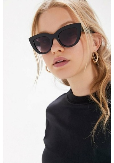 Mobgift Cat Eye Oval Güneş Gözlüğü Siyah