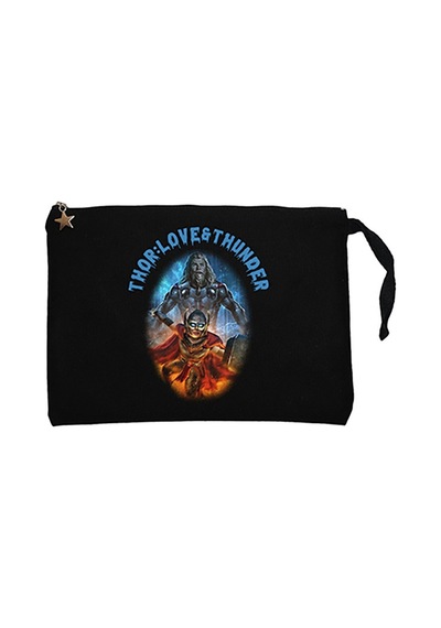 Thor-Aşk ve Gök Gürültüsü Siyah Clutch Cüzdan / El Çantası Siyah