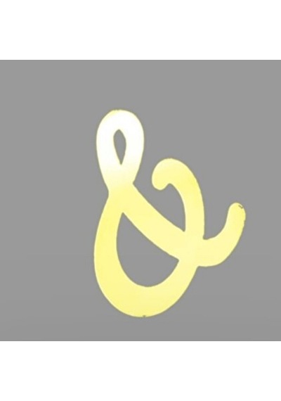 Pleksi Harf & Gold Yapışkanlı 5 Cm
