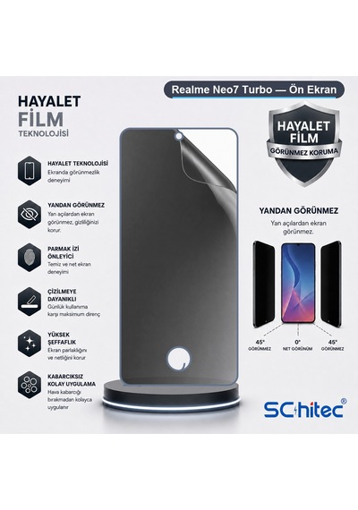 Neo7 Turbo Uyumlu Ön Yüzey Hayalet Privacy Hidrojel Ekran Koruyucu 85382003