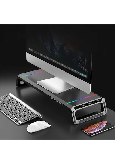 Monozone Bilgisayar Monitör Yükseltici Laptop Sehpası Rgb 4
