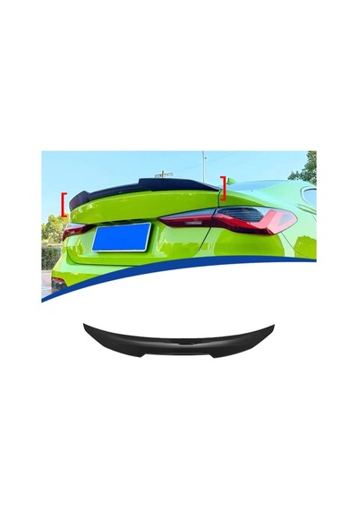 Bmw G22 Uyumlu Piano Black Psm Spoiler 2 Kapı İthal Abs Plastik Parlak Siyah 2021-2024