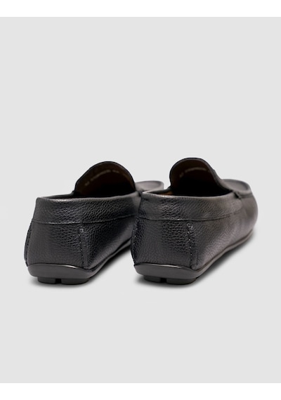 Cabani Vadata Hakiki Deri Erkek Loafer Ayakkabı Siyah