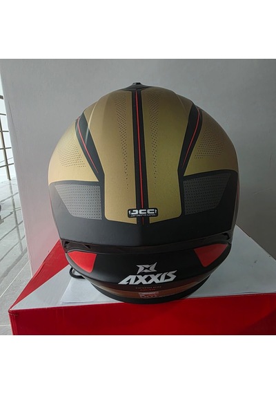 Kapalı Kask Axxıs Mat Gold Siyah M
