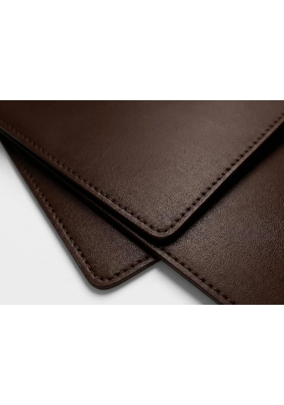 40x90 El Yapımı Deri Masa Pad - Premium Kaymaz Deri Mousepad Ve Klavye Altlığı - Sümen Masa Matı Acı Kahve Beyaz - Çok Renkli
