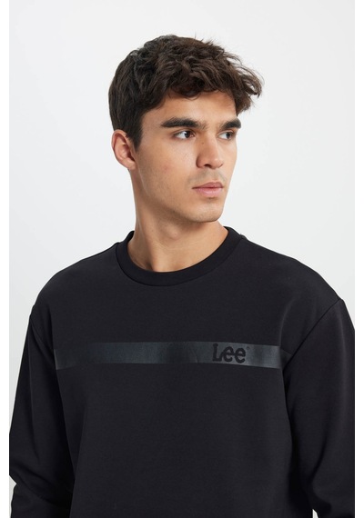 Lee Erkek Sweatshirt Siyah L242499001m Local Coll. Crew 25kmc8000080 Mc80001 Siyah