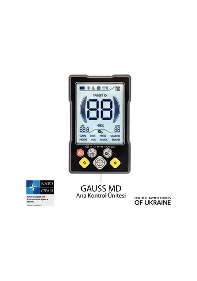 Gauss Md Dedektör Discovery 33cm + 18cm Başlık Pinpointer + Kulaklık