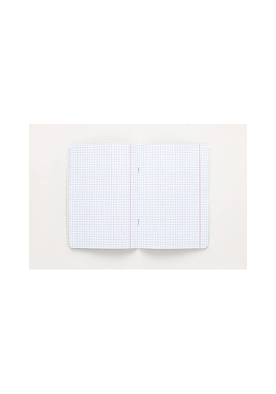 A5 40 Yaprak Kareli Defter - Pembe Renk 124-Pembe