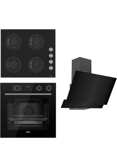 Ferre Steamart&Fryart Serisi XE64CS - CS205 - D063 Siyah Ankastre Set