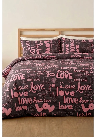 Love Çift Kişilik -çarşafı Lastikli-pamuk Nevresim Takımı Çok Renkli
