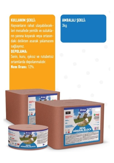 Reva Mineral Blok 3 Kg Yalama Taşı 4'lü Paket