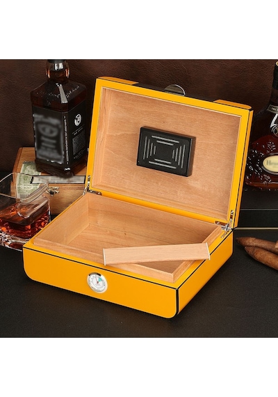 Falconetti Karbon Fiber Desen Humidor Puro Kutusu rc41