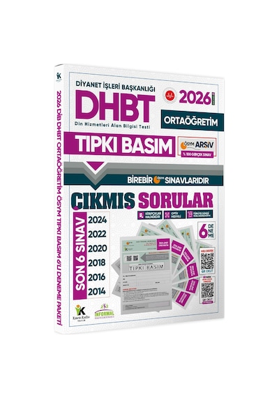 2026 Kpss-dhbt Ortaöğretim ÖSYM Çıkmış Soru Tıpkı Basım 6lı Kitapçık Türkiye Geneli Deneme Paketi