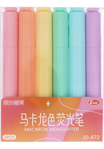 Wexta S24122409 6'lı Highlighter Mini Pastel Fosforlu Kalem Seti Diğer