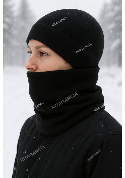 Ritagarcia Polar Siyah Bere Boyunluk 2.li Set