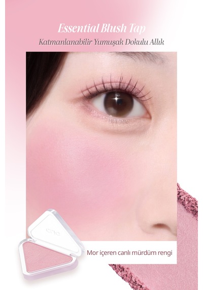 Clio Katmanlanabilir Yumuşak Dokulu Yarı Mat Bitiş Sunan Allık Essential Blush Tap M104 Mutral Piece