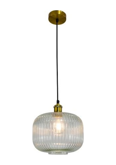 Mylights Rustik Vintage Seffaf Tekli Sarkıt Avize 20Cm