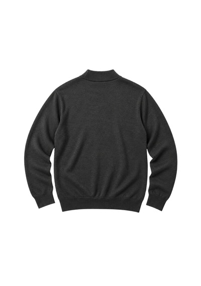 Battalmoda Erkek Büyük Beden Antrasit Yarım Balıkçı Pamuklu Kazak 3xl-4xl-5xl-6xl