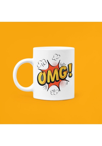 Omg Baskılı Özel Kupa 330ml Beyaz