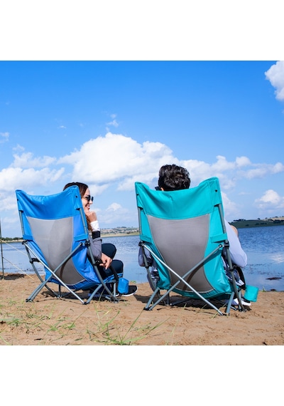 Kingcamp Lilac High Comfort Plaj Ve Dinlenme Sandalyesi Cyan Mavi