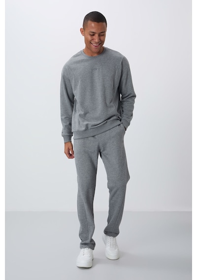 Tommy Life Gri Melanj Kompakt Pamuklu Kalın Pürüzsüz Dokulu O Yaka Comfort Fit Erkek Eşofman Takım -85263 GRİ MELANJ Tommy Life Gri Melanj Kompakt Pamuklu Kalın Pürüzsüz Dokulu O Yaka Comfort Fit Erkek Eşofman Takım -85263 GRİ MELANJ