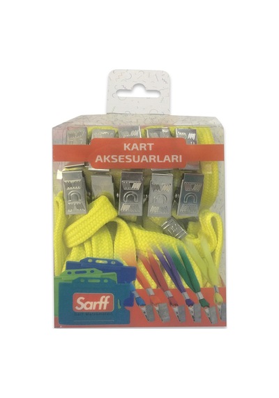 Sarff Metal Klipsli Sarı Askı İpi 10'lu