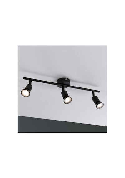 Üçlü Led Avize Led Aplik 50 Cm Kasa Gün Işığı Led Ampullü Os Ram Led Ampullü Siyah