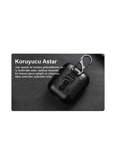 Uyumlu Deri Kaplama Silikon Kulaklık Kılıfı