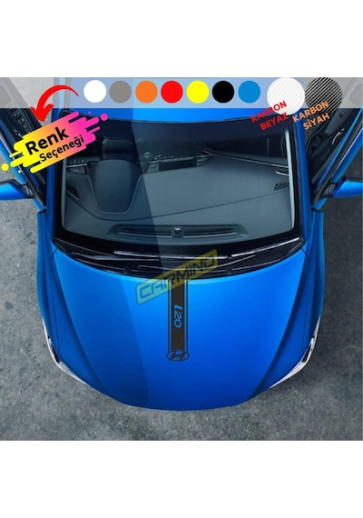 Hyundai I20 Kaput Şerit Sticker