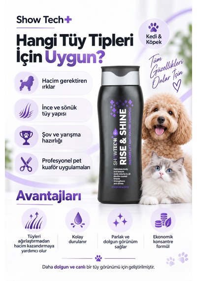 Showtech Kabartıcı Ve Dolgunlaştırıcı Köpek Şampuanı 300 Ml 35:1 Konsantre