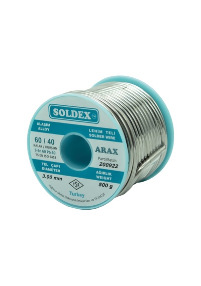Soldex 3.00mm 500gr Sn60 Pb40 Arax Lehim Teli