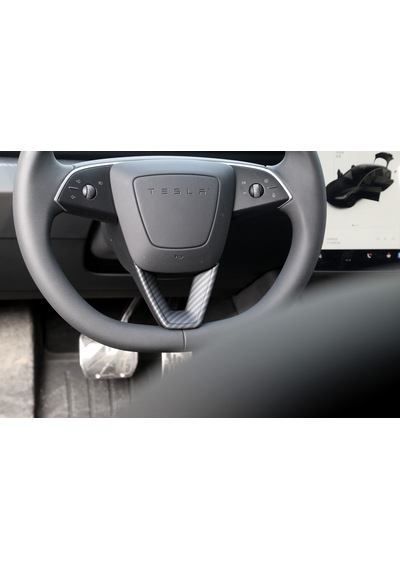 Tesla Model Y Juniper İçin Uyumlu Direksiyon Alt Kısım Kaplama Mat Karbon