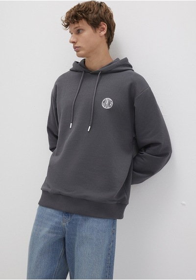 Mavi - Mvjns Logo Baskılı Kapüşonlu Antrasit Sweatshirt 0611786-80106 Antrasit