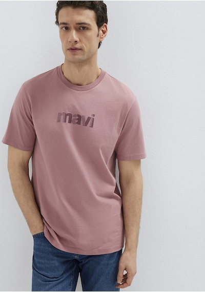 Mavi - Mavi Logo Baskılı Pembe Tişört 0612936-70948