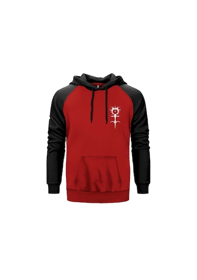 Ghostemane Logo Kırmızı Renk Reglan Kol Sweatshirt Kırmızı