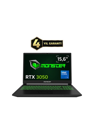 Monster Abra A5 V22.4.7 Core 5 205H 8 GB 500 GB RTX3050 15.6" W11H Dizüstü Bilgisayar