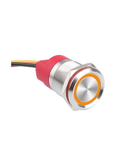 Wd19t-p1-e 19mm Dokunmatik Touch Metal Buton - Sarı