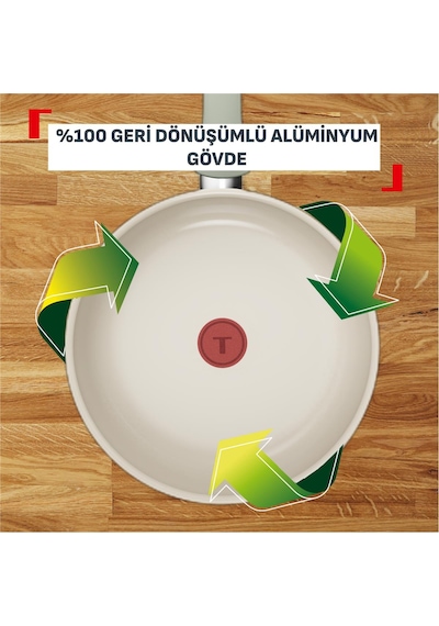 Tefal Re Cycle Wok Tava - 28 Cm Yeşil