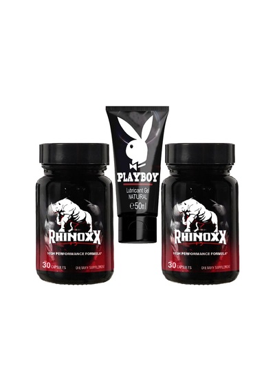 Rhinoxx 2 Adet Erkeklere 30lu Seksözel Deneyimler Formülü + Playboy 50 Ml Kaydırıcıkrem