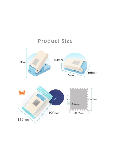 Orta Boy Posta Pulu Şekilli Mini Delgeç, Dıy, Hobi El İşleri Kağıt Ve Eva Kesici, 31.7 X 38.1 Mm Diğer