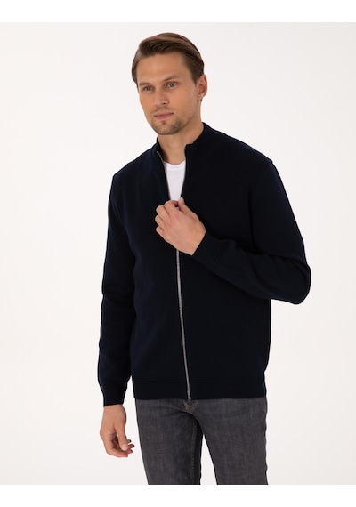 Pierre Cardin Erkek Lacivert Hırka Triko 50315821-vr033 Lacivert