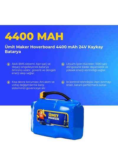 Hoverboard 4400 Mah 24v Kaykay Batarya